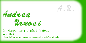 andrea urmosi business card
